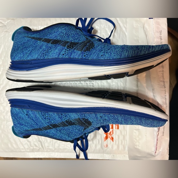 Men’s Nike Flyknit LUNAR 1 Shoes in blue Size 10. Deep cleaned ready to wear - Picture 2 of 5